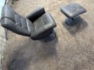 High back, Black Office Chair & foot rest FOR SALE