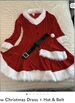 New Christmas Dress + Hat & Belt (adult small)