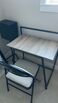 Small desk table and folding chair